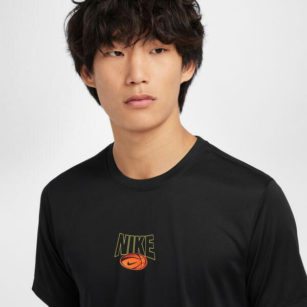【ネコポス送料無料】ナイキNIKEメンズバスケットボールゲームシャツ胸中央ロゴアイコンHF6212-010半袖