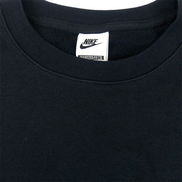 ナイキNIKEクラブフリースオーバーサイズドフレンチテリークルーHJ1820-010サッカーフットサルスウェットシャツトレーナーブラック
