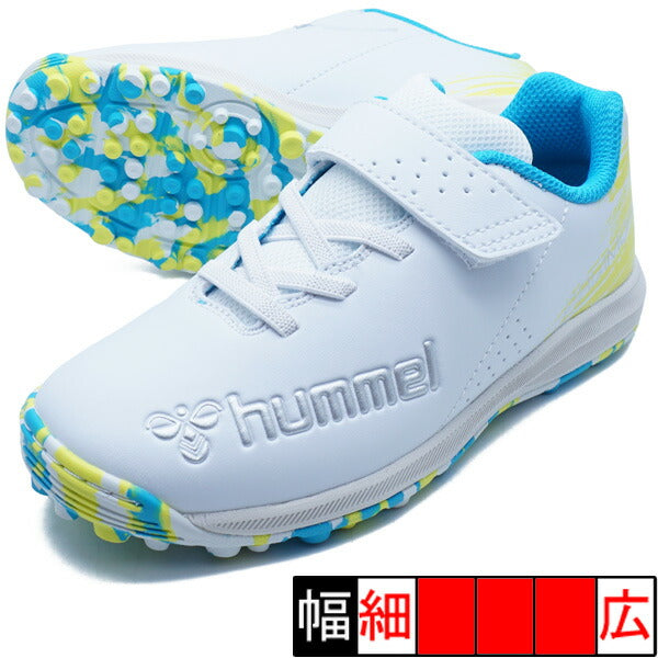 プリアモーレVIアルファVTFJr.ヒュンメルhummelHJS2135-1067ホワイトライトブルージュニアサッカートレーニングシューズベルクロ
