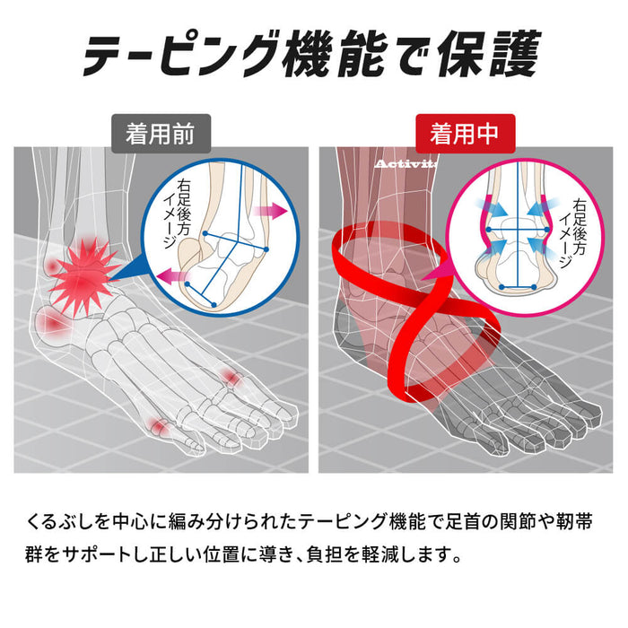 アクティバイタルプロファイブサッカーソックスActivitalPROフットサポーター5本指HRD1065HRD1066サッカーフットサルメンズジュニア