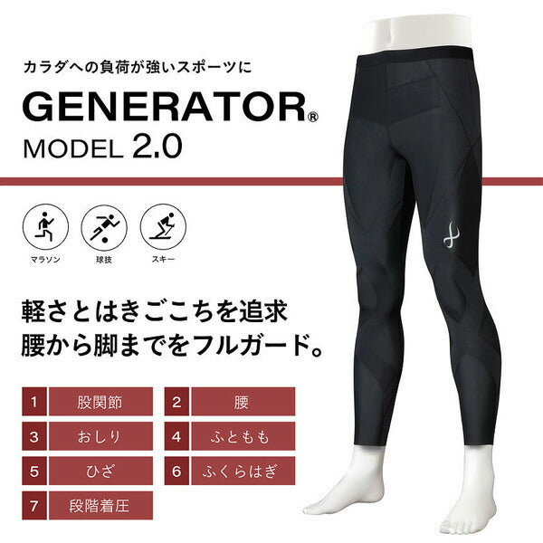 【ネコポス送料無料】シーダブリューエックスCW-Xレディースコンプレッションロングタイツジェネレーターモデル2.0スポーツウェアヨガワコールHZY399