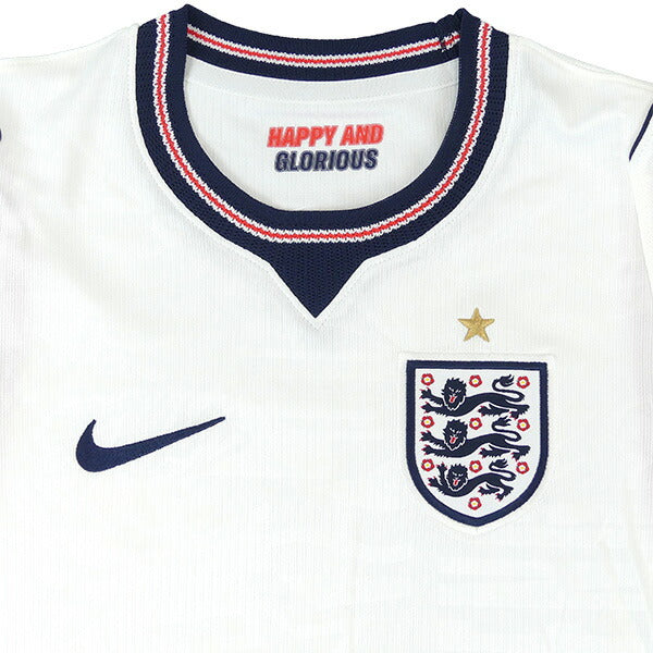 イングランド代表ジュニアENG2026レプリカホームユニフォーム半袖IB5111-100サッカーホワイト子供用ナイキNIKE