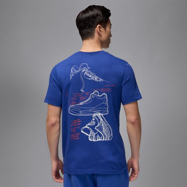 【ネコポス送料無料】ナイキNIKEJODANメンズTシャツナイキジョーダンブランドRAREAJ3クルーS/STシャツブルー