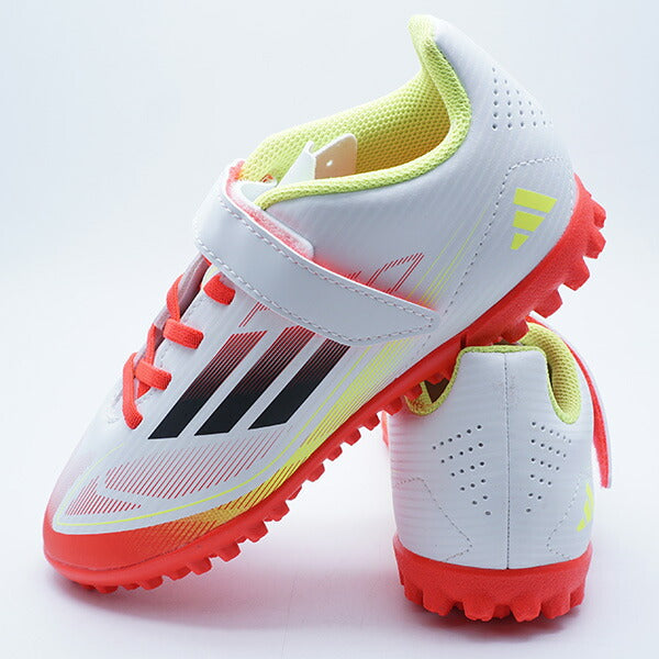 F50CLUBH&LTFJアディダスadidasIE1313フットウェアホワイトジュニアサッカートレーニングシューズベルクロ