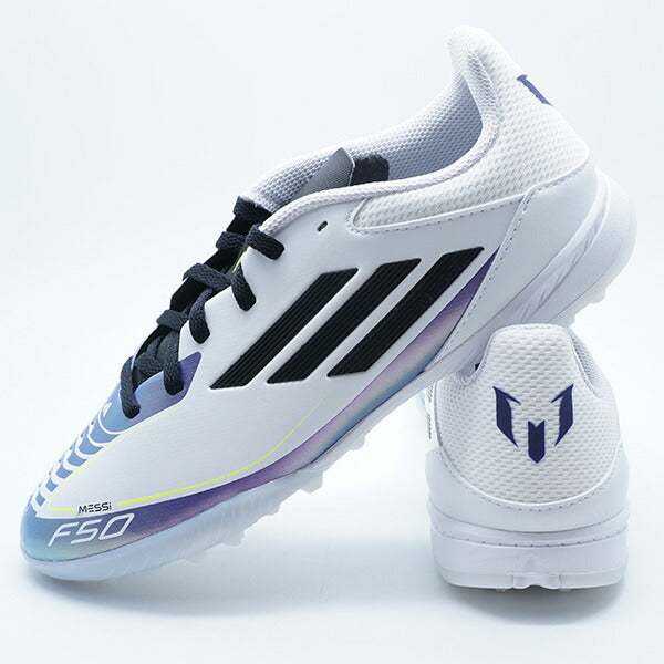 キッズF50MESSILEAGUETFアディダスadidasIE9082フットウェアホワイトジュニアサッカートレーニングシューズ