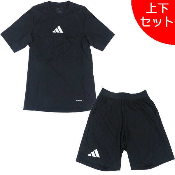 【ショップ限定エントリーでさらに+9倍】【上下セット】アディダスadidasレフェリー2024上下IFC13-IFC14サッカーフットサル審判レフリーウェアブラックメンズ