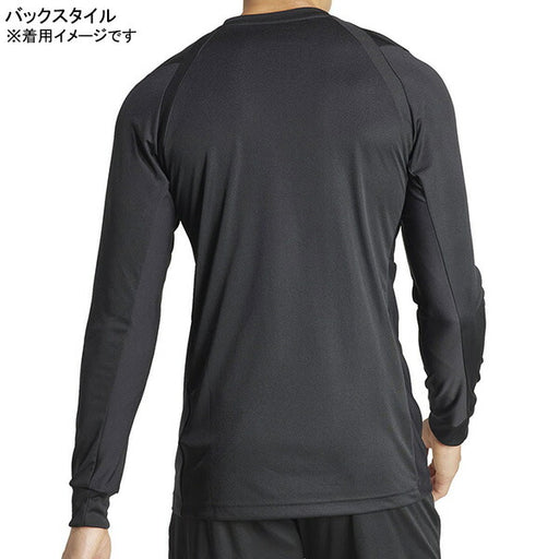 アディダスadidas2024レフェリー長袖シャツIFC20サッカーフットサル審判レフリーウェア胸ポケットブラックメンズ