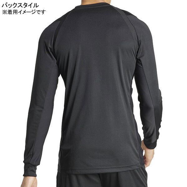 アディダスadidas2024レフェリー長袖シャツIFC20サッカーフットサル審判レフリーウェア胸ポケットブラックメンズ