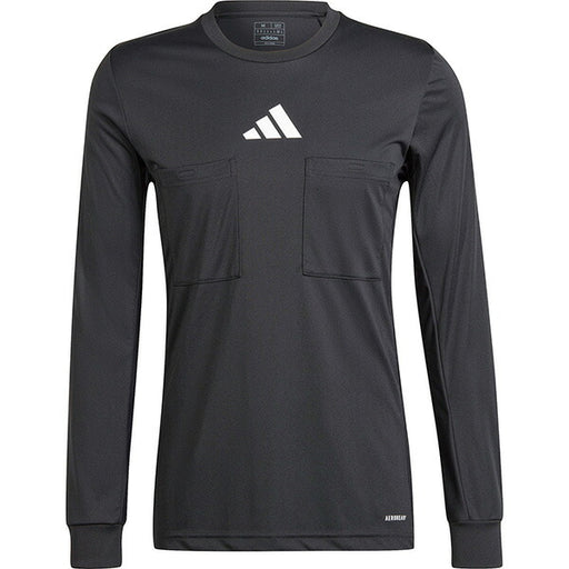 アディダスadidas2024レフェリー長袖シャツIFC20サッカーフットサル審判レフリーウェア胸ポケットブラックメンズ