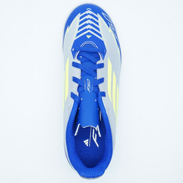 F50CLUBINJMESSIアディダスadidasIH0922シルバーメタリックジュニアフットサルシューズインドア室内用