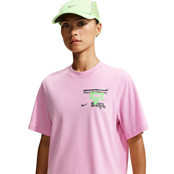 ナイキNIKEランニングTシャツスウィフトDri-FITランニングTシャツ半袖レディース大人吸汗速乾グラフィックコットン混ルーズフィットIM8894-621