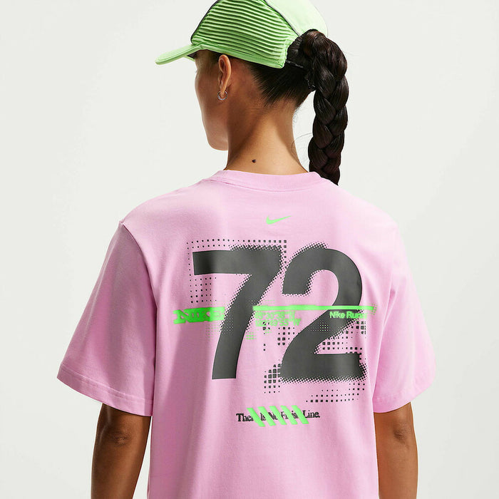 ナイキNIKEランニングTシャツスウィフトDri-FITランニングTシャツ半袖レディース大人吸汗速乾グラフィックコットン混ルーズフィットIM8894-621