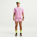 ナイキNIKEランニングTシャツスウィフトDri-FITランニングTシャツ半袖レディース大人吸汗速乾グラフィックコットン混ルーズフィットIM8894-621