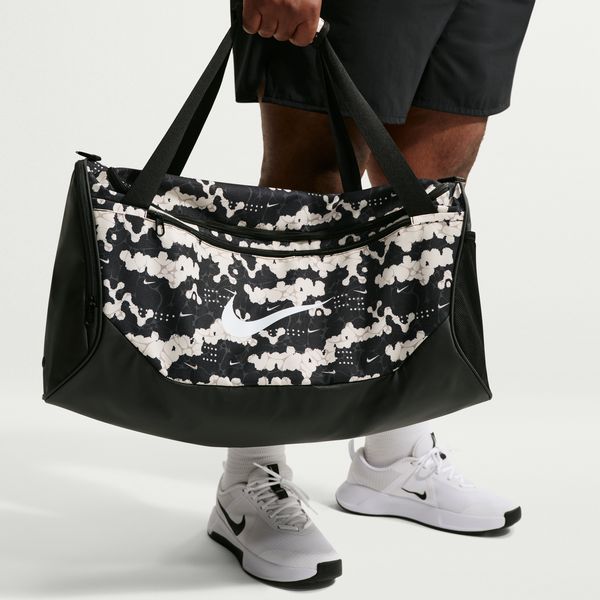 ナイキNikeトレーニングブラジリアプリントミディアムダッフルバッグ60LメンズレディースショルダーストラップハンドルジッパーIH7849-103