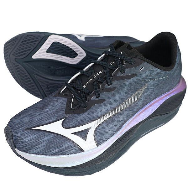 ミズノMIZUNOウエーブリベリオンフラッシュ3メンズランニングシューズJ1GC2676-01