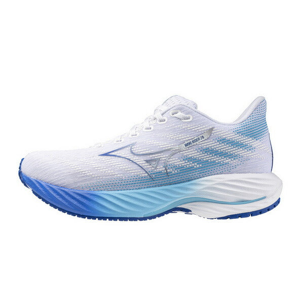 ミズノMIZUNOレディースランニングシューズWAVERIDER28ウエーブライダー28マラソンジョギング2E相当J1GD2403-21ホワイト