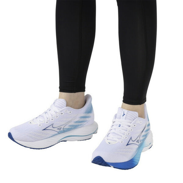 ミズノMIZUNOレディースランニングシューズWAVERIDER28ウエーブライダー28マラソンジョギング2E相当J1GD2403-21ホワイト