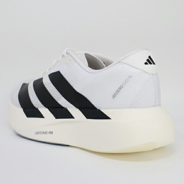 アディダスadidasメンズランニングシューズadizeroEvoSLMJH6206マラソンジョギングホワイト