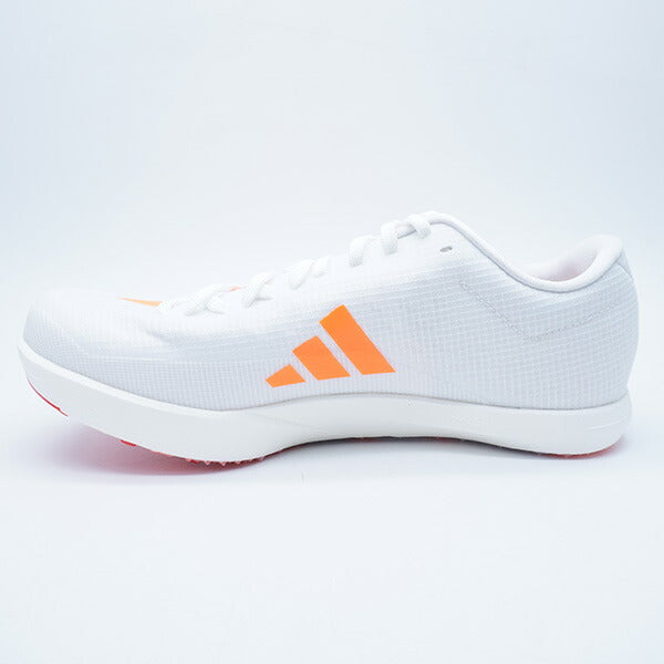 アディゼロロングジャンプ（走幅跳）アディダスadidasJQ0807ホワイトオレンジ陸上スパイク走り幅跳び