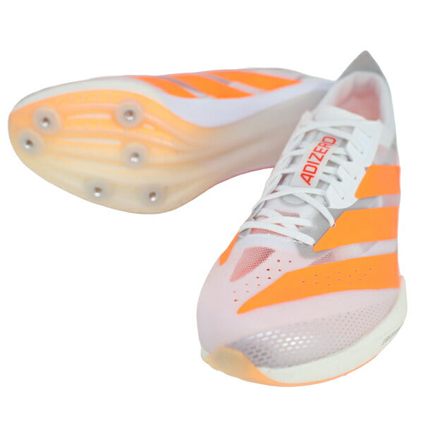アディダスadidas陸上ランニングスパイクアディゼロフィネセADIZEROFINESSE短距離用ホワイトJQ5932