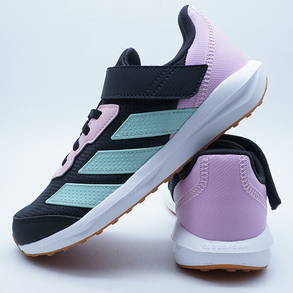 【送料無料】FAITOELKアディダスadidasJR2272コアブラックジュニアランニングシューズベルクロ