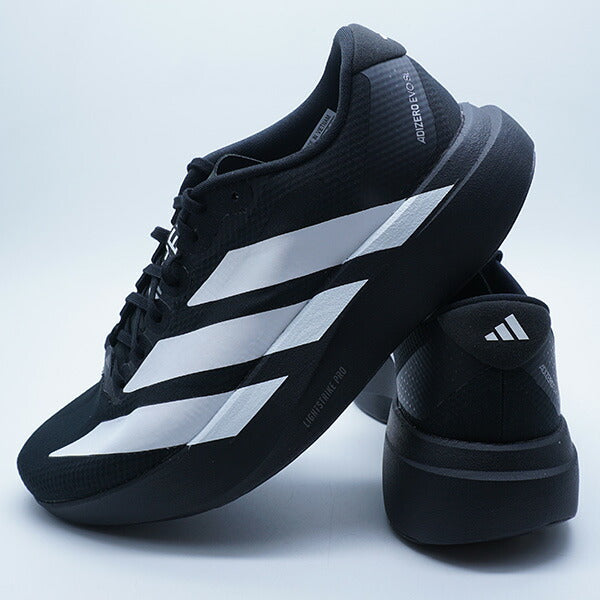 AdizeroEVOSLWOVENMアディダスadidasJR4728ブラックホワイトランニングシューズ