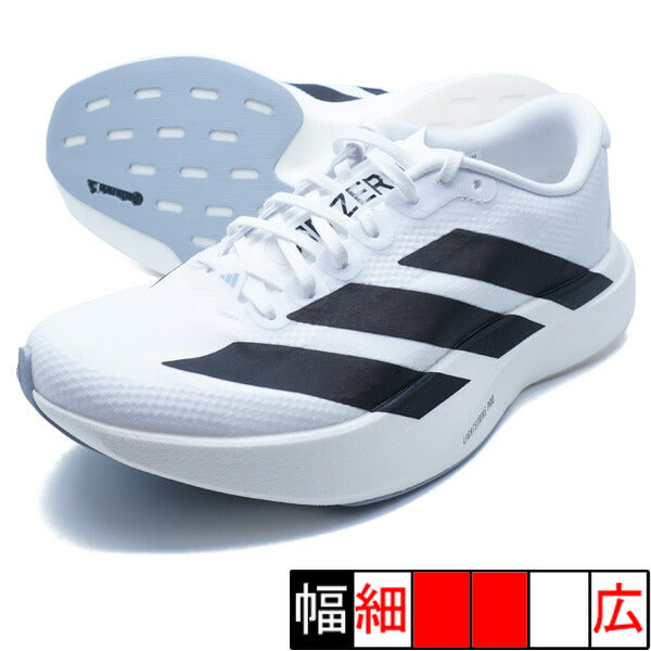 EVOSLWOVENW_26.1アディダスadidasJR4736ホワイトブラックレディースランニングシューズ