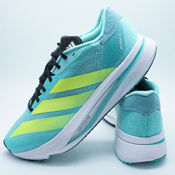 アディダスadidasメンズランニングシューズADIZEROSL2アディゼロSL2マラソンジョギングフラッシュアクアJR5121
