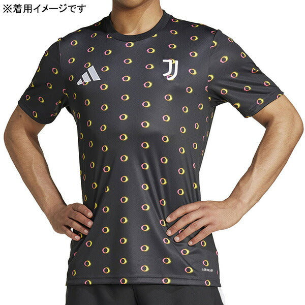 ユベントスJUV2024-25プレマッチジャージーJSB03-IS5789サッカーレプリカプラクティスシャツ半袖ブラックアディダスadidas