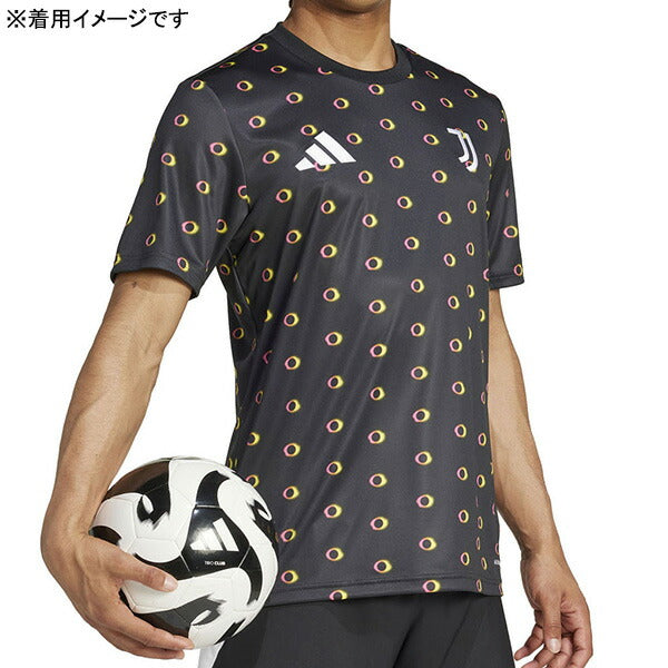ユベントスJUV2024-25プレマッチジャージーJSB03-IS5789サッカーレプリカプラクティスシャツ半袖ブラックアディダスadidas