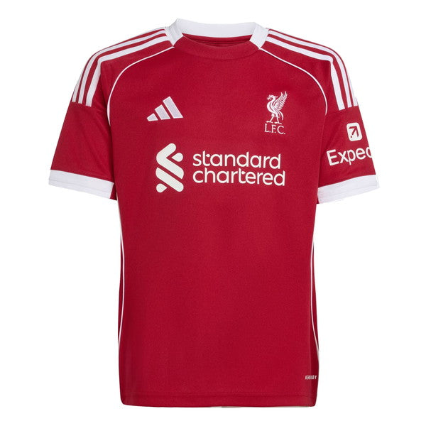 リバプールジュニアLFC2025-26レプリカホームユニフォームJYF33-JV6436サッカー半袖子供用レッドアディダスadidas