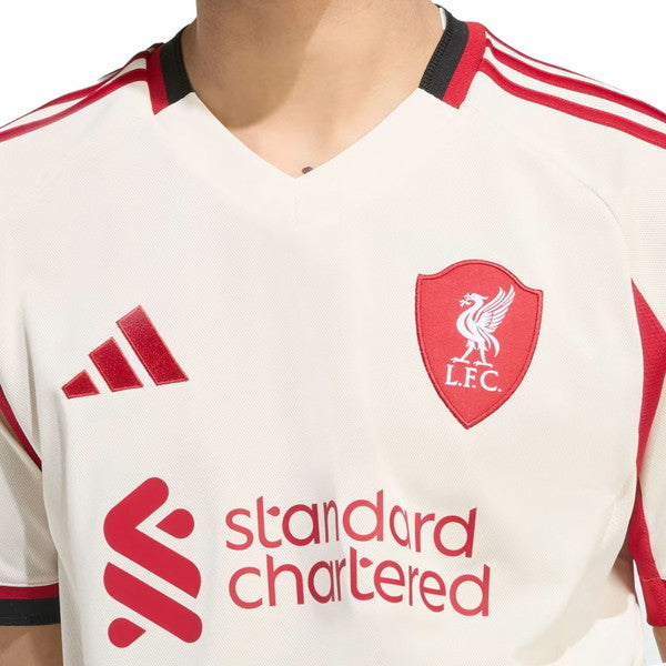 【ショップ限定エントリーでさらに+9倍】リバプールLFC2025-26レプリカアウェイユニフォームJYF80-JV6487サッカー半袖ワンダーホワイトアディダスadidas