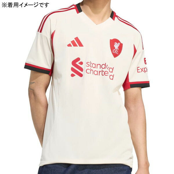 【ショップ限定エントリーでさらに+9倍】リバプールLFC2025-26レプリカアウェイユニフォームJYF80-JV6487サッカー半袖ワンダーホワイトアディダスadidas