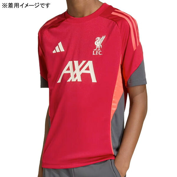 リバプールジュニアLFCトレーニングジャージーJZN14-KB1468サッカーレプリカプラクティスシャツレッド子供用アディダスadidas