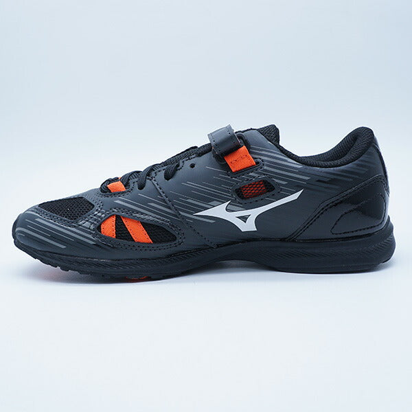 スピードマッハ3ミズノmizunoK1GC2552-01ブラックシルバージュニアランニングシューズベルクロ