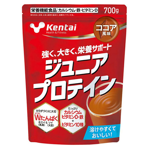 ケンタイKentaiジュニアプロテインココア風味700gK2203サッカーフットサルスポーツボディメイク子供用