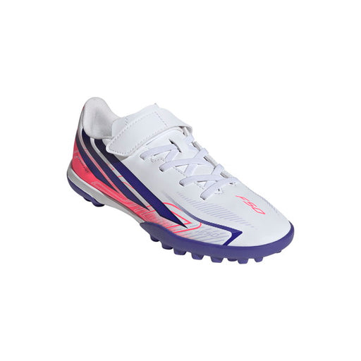 F50HYPERFASTCLUBH&LTFJアディダスadidasKK1337ホワイトジュニアサッカートレーニングシューズベルクロ