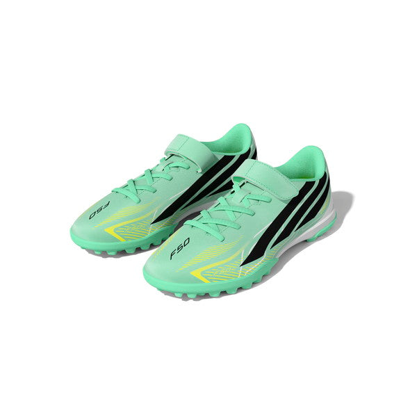 F50HYPERFASTCLUBH&LTFJアディダスadidasKK1338パルスミントジュニアサッカートレーニングシューズベルクロ