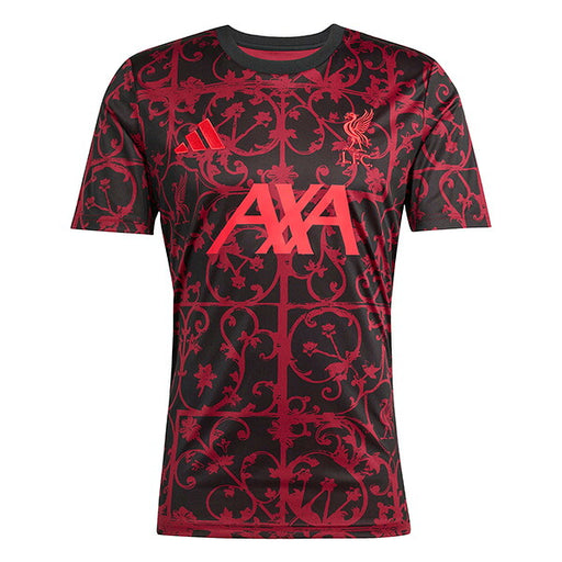 リバプールLFC2025-26プレマッチジャージーKKS46-JV9013サッカーレプリカプラクティスシャツ半袖ブラックアディダスadidas
