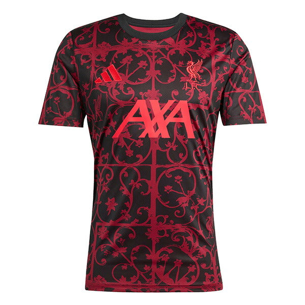 リバプールLFC2025-26プレマッチジャージーKKS46-JV9013サッカーレプリカプラクティスシャツ半袖ブラックアディダスadidas