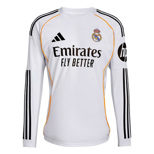 レアルマドリードRMD2025-26レプリカホームユニフォームKPD77-JN8884サッカーホワイト長袖アディダスadidas