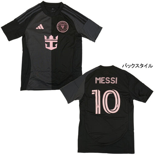 【ショップ限定エントリーでさらに+9倍】インテル・マイアミ2024-25レプリカアウェイユニフォームKQJ02-JI6821サッカーNo.10MESSIネームナンバー入りブラックアディダスadidas