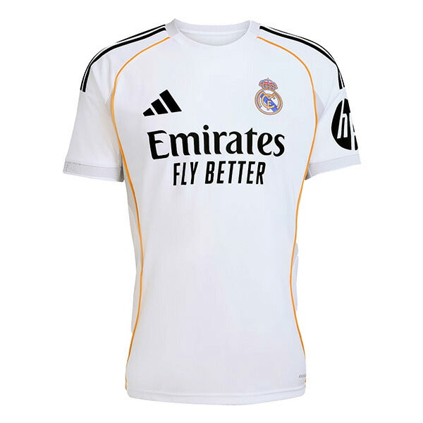 レアルマドリードRMD2025-26レプリカホームユニフォームKRN60-JJ1931サッカーホワイト半袖アディダスadidas