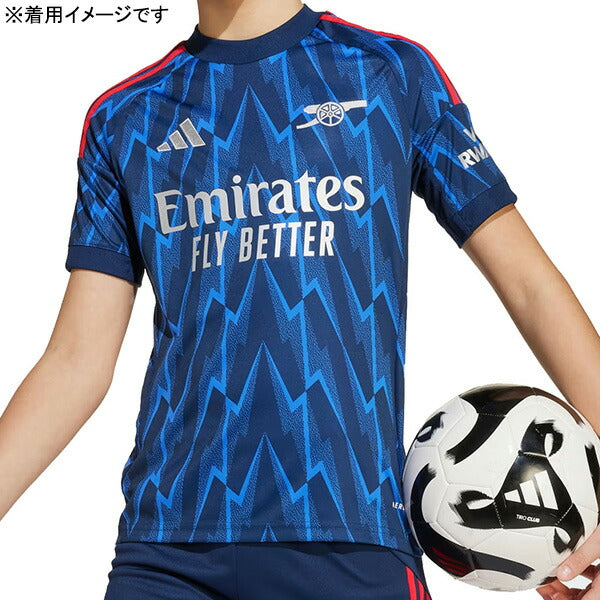 アーセナルジュニアARS2025-26レプリカアウェイユニフォームKSJ67-JI9550サッカー半袖子供用ナイトインディゴアディダスadidas