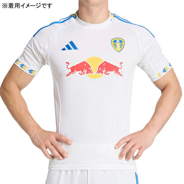 リーズユナイテッドLEU2025-26レプリカホームユニフォーム半袖KSJ93-JI7272サッカーホワイトブルーアディダスadidas
