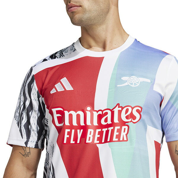 アーセナルARS2024-25プレマッチシャツKTJ74-JE7562サッカーレプリカプラシャツ半袖ベターSCアディダスadidas