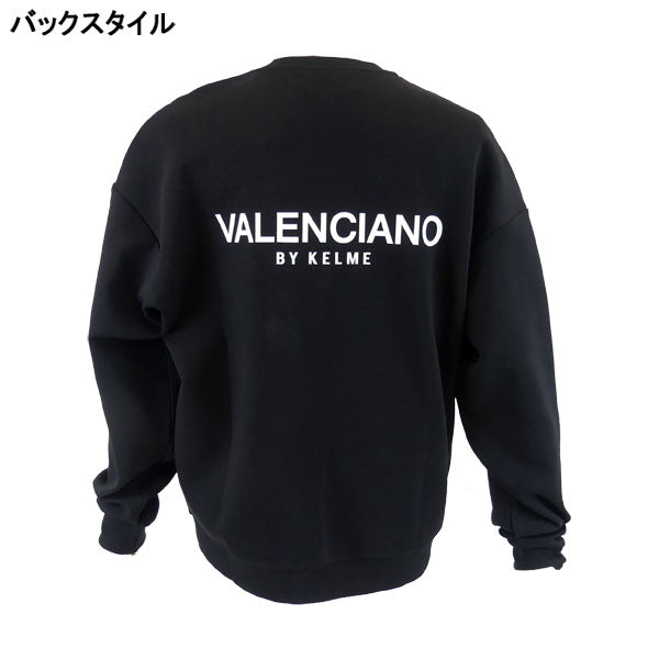 バレンシアーノVALENCIANOKVクルーネックスウェットシャツKV24F204サッカーフットサル丸首トレーナーメンズブラック