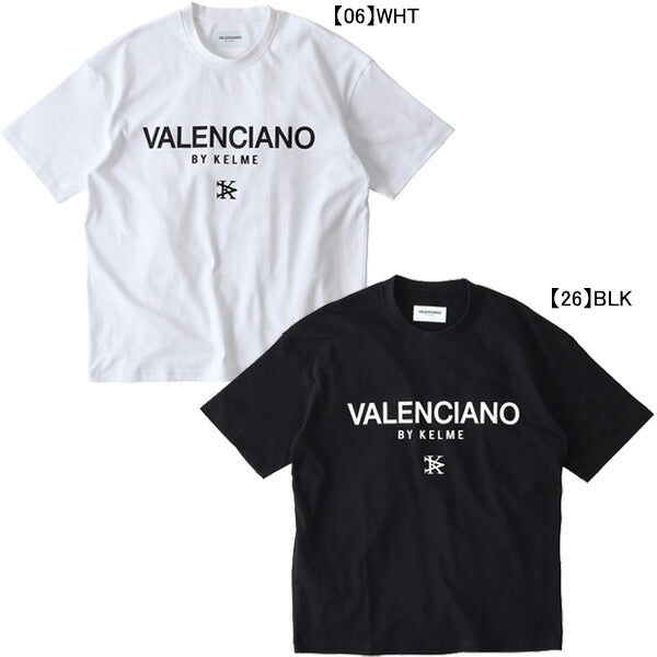 ケルメKELMEVALENCIANOKVロゴTシャツKV24S713サッカーフットサルカジュアル半袖全胸ロゴメンズ