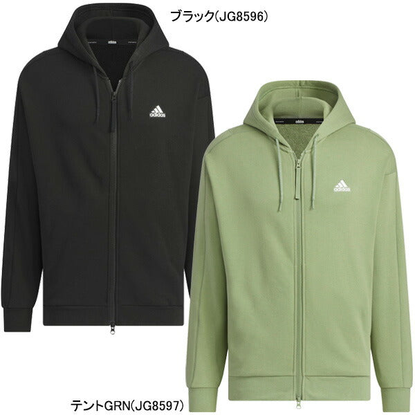 アディダスadidasワーディングパックルーズフィットフレンチテリーフルジップパーカーKWX99サッカーフットサルカジュアルフードメンズレディース