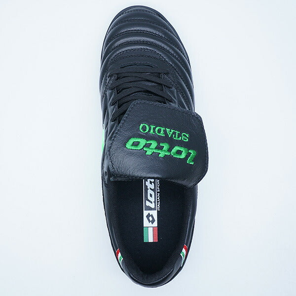 STADIOJPTFロットLOTTOLO-STADIO-3-BLKGRNブラックグリーンサッカートレーニングシューズ